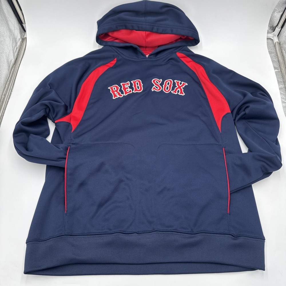 Reebok Embroidered Boston Red Sox Hoodie Pullover Adult Sz Sm Licensed